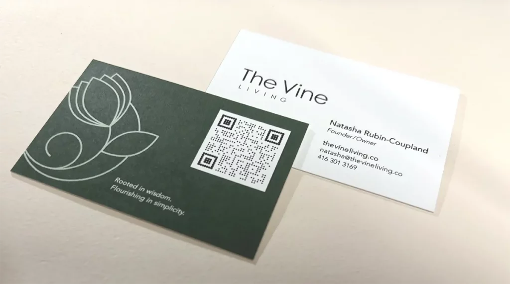 The Vine Living Business Card Design