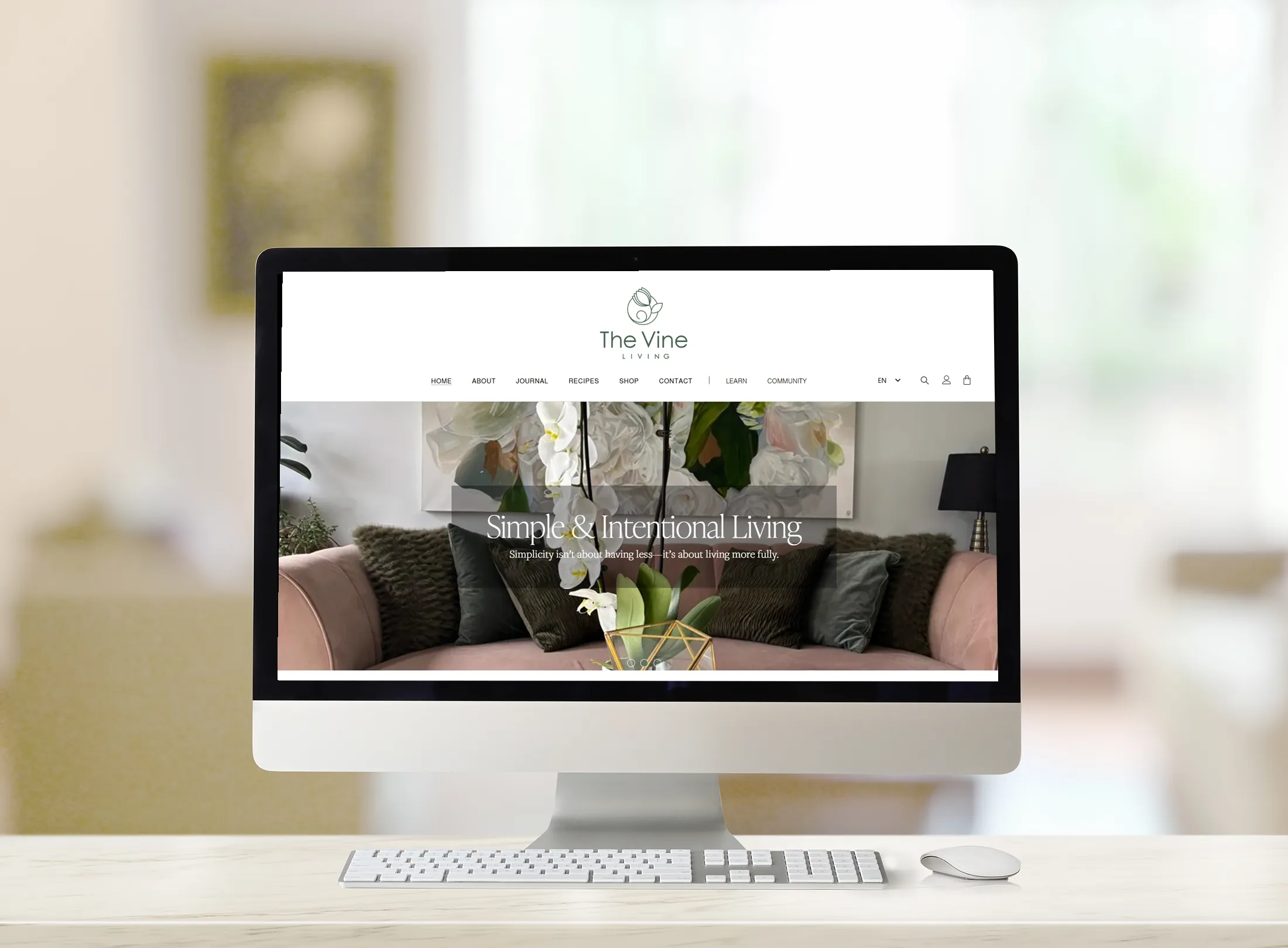 The Vine Living Homepage - slide 2