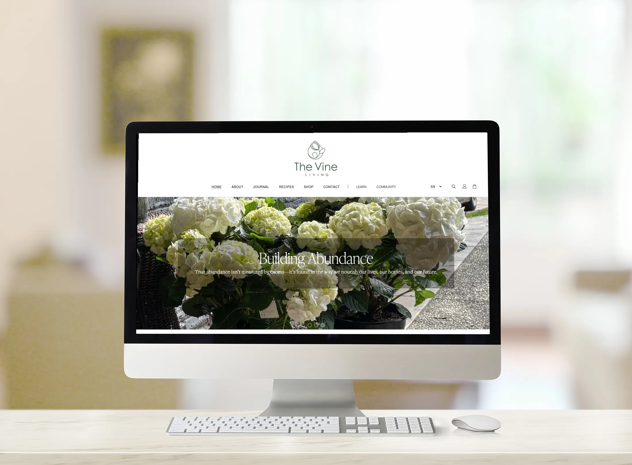 The Vine Living Homepage - slide 3